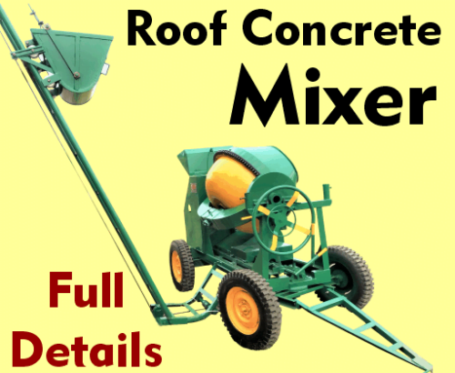 Roof concrete mixer machine