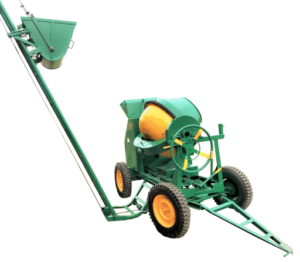 concrete mixer with lift