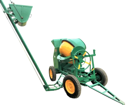 concrete mixer with lift